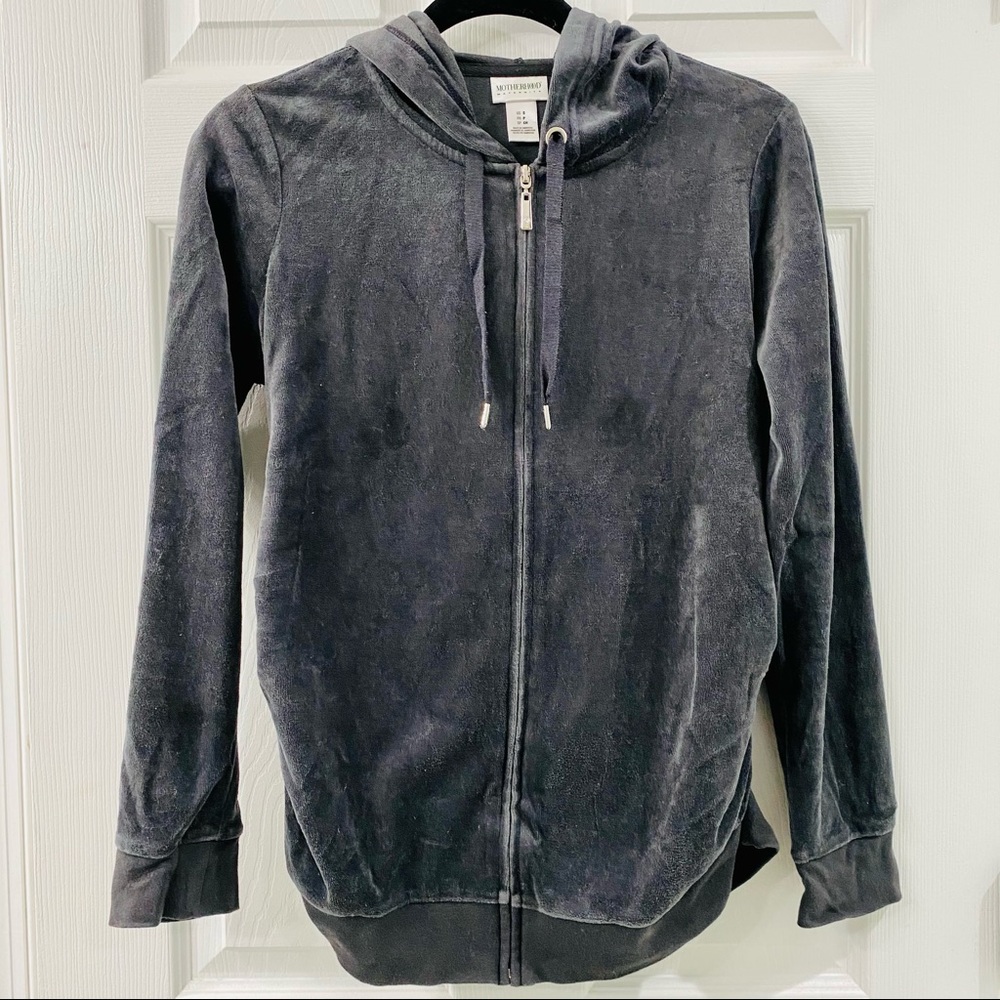 Motherhood Maternity zip up gray hoodie Size S